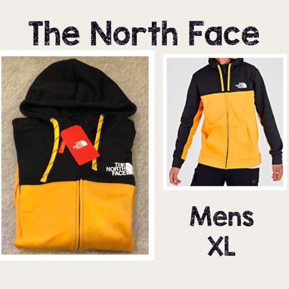 north face hoodie mens yellow